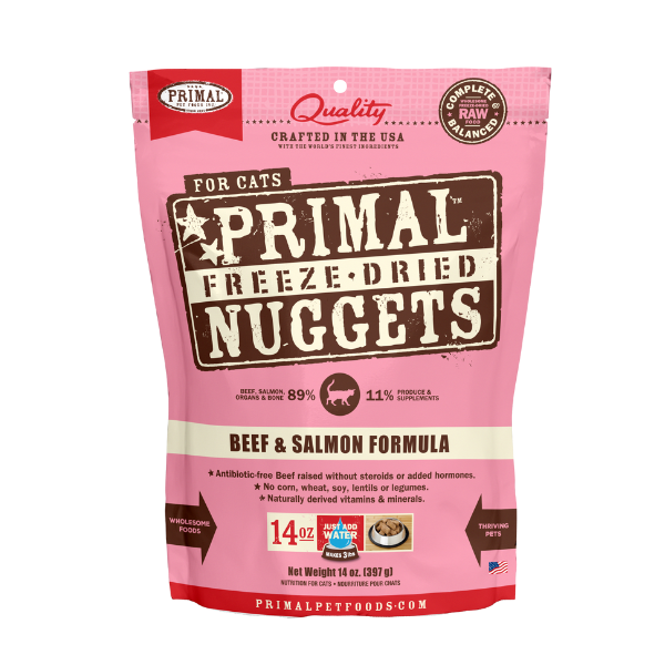 Primal Feline Beef & Salmon Freeze-Dried Formula - PetCentral Qatar