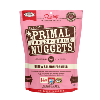Primal Feline Beef & Salmon Freeze-Dried Formula - PetCentral Qatar