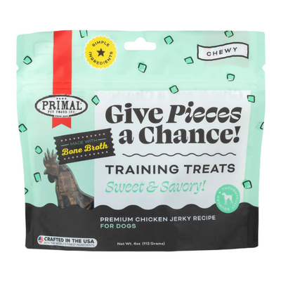 Primal Give Pieces A Chance Chicken with Broth Jerky Treat 4 oz - PetCentral Qatar