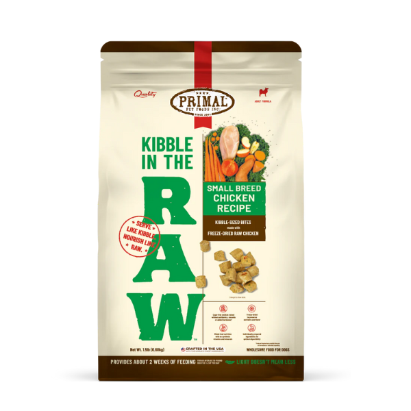 Primal Small Breed Canine Chicken Kibble in the Raw - PetCentral Qatar