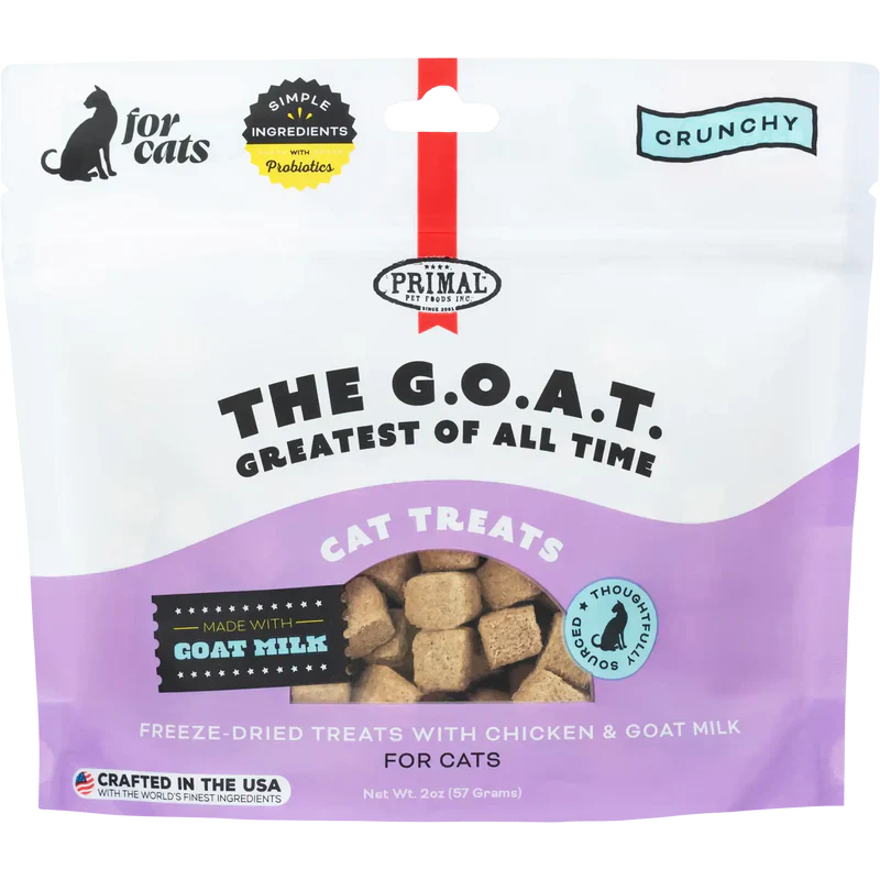 Primal The G.O.A.T. Chicken & Goat Milk Freeze-Dried Cat Treat 2 oz - PetCentral Qatar