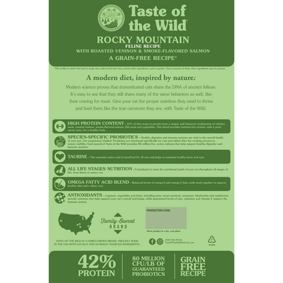 Taste Of Wild Rocky Mountain Feline Recipe with Roasted Venison & Smoked Salmon