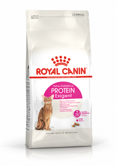 Cat Dry Food - Royal Canin Exigent Protein Cat Dry Food 2kg bag available at PetCentral Qatar