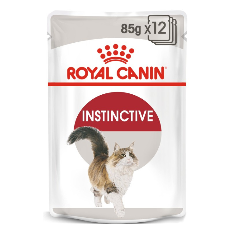 Royal Canin Instinctive Adult Cat Jelly Wet Food 12x85g Pouches available at PetCentral Qatar