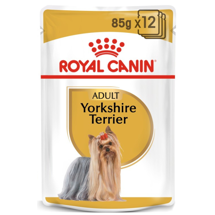 Royal Canin Yorkshire Terrier Adult Wet Food 12x85g Pouches available at PetCentral Dubai