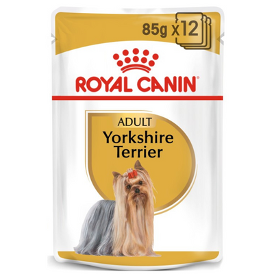 Royal Canin Yorkshire Terrier Adult Wet Food 12x85g Pouches available at PetCentral Dubai