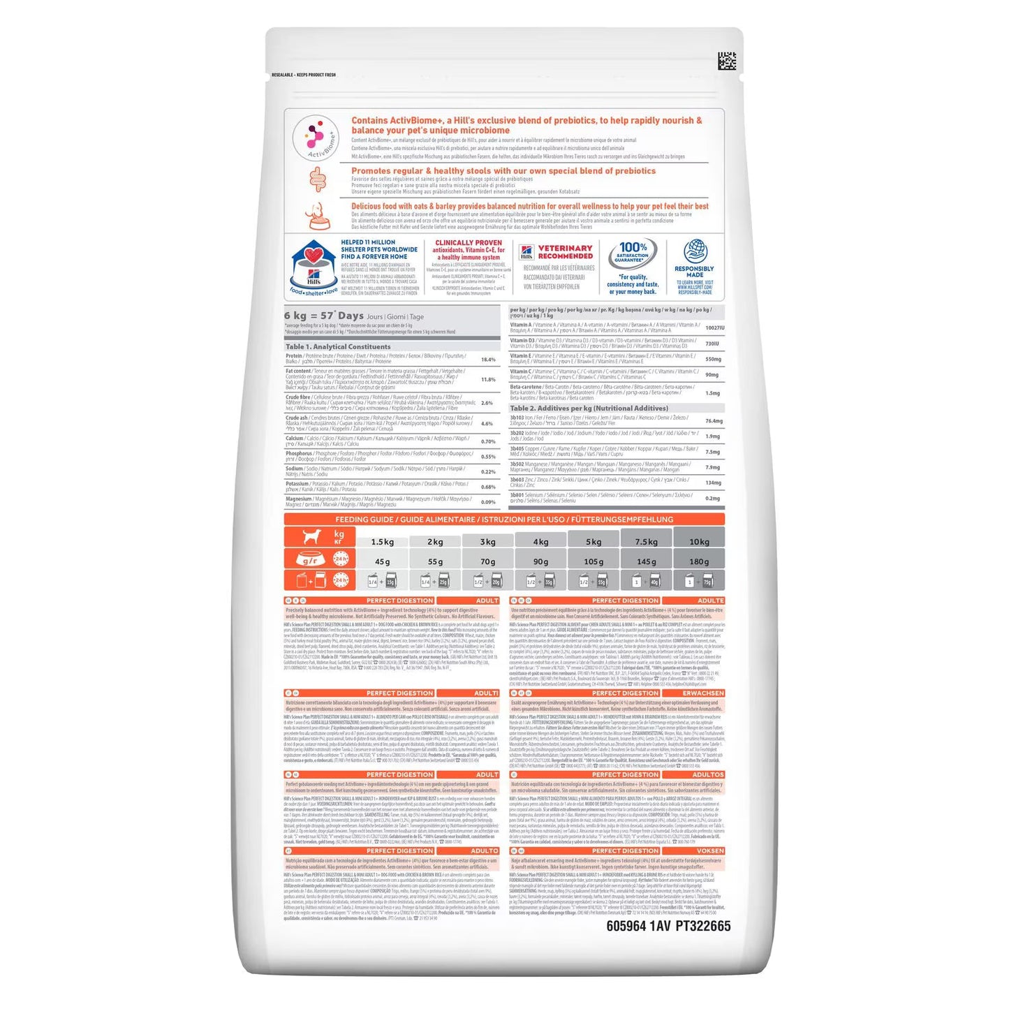Hill?? Science Plan Perfect Digestion Small & Mini Adult 1+ Dog Food with Chicken & Brown Rice 1.5kg