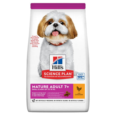 Hill's Science Plan Small & Mini Mature Adult 7 + Dog Food with Chicken