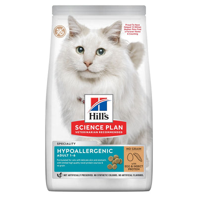 Hill's Science Plan Hypoallergenic Adult Cat Food No Grain Egg & Insect Protein