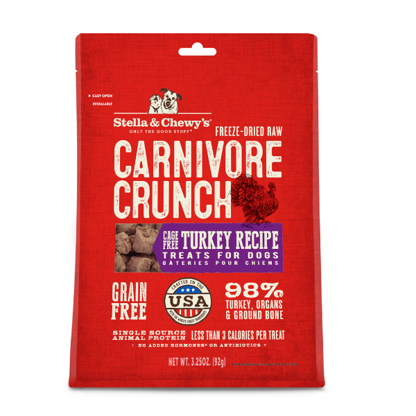 Stella & Chewy's Dog FD Carnivore Crunch Turkey 3.25 oz - PetCentral Qatar