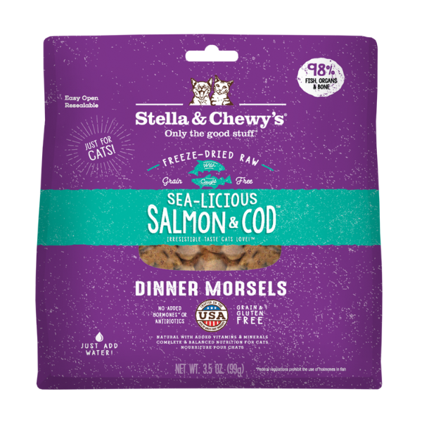 Stella & Chewy's Cat FD Sea-Licious Salmon & Cod - PetCentral Qatar