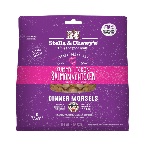 Stella & Chewy's Cat FD Yummy Lickin' Salmon & Chicken - PetCentral Qatar