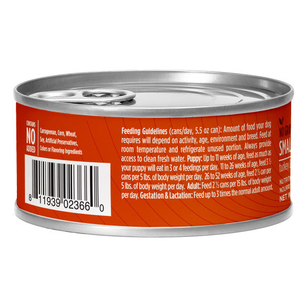 Nulo Small Breed Dog Grain-Free Turkey & Lentils 156g Can
