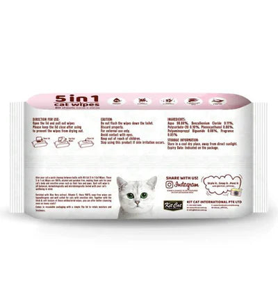 KitCat 5 in 1 Cat Wipes BABY POWDER