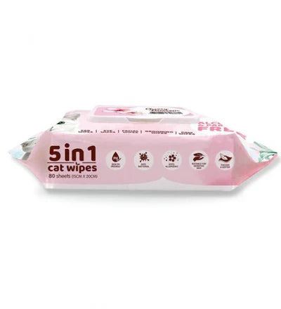 KitCat 5 in 1 Cat Wipes CHERRY BLOSSOM SCENTED