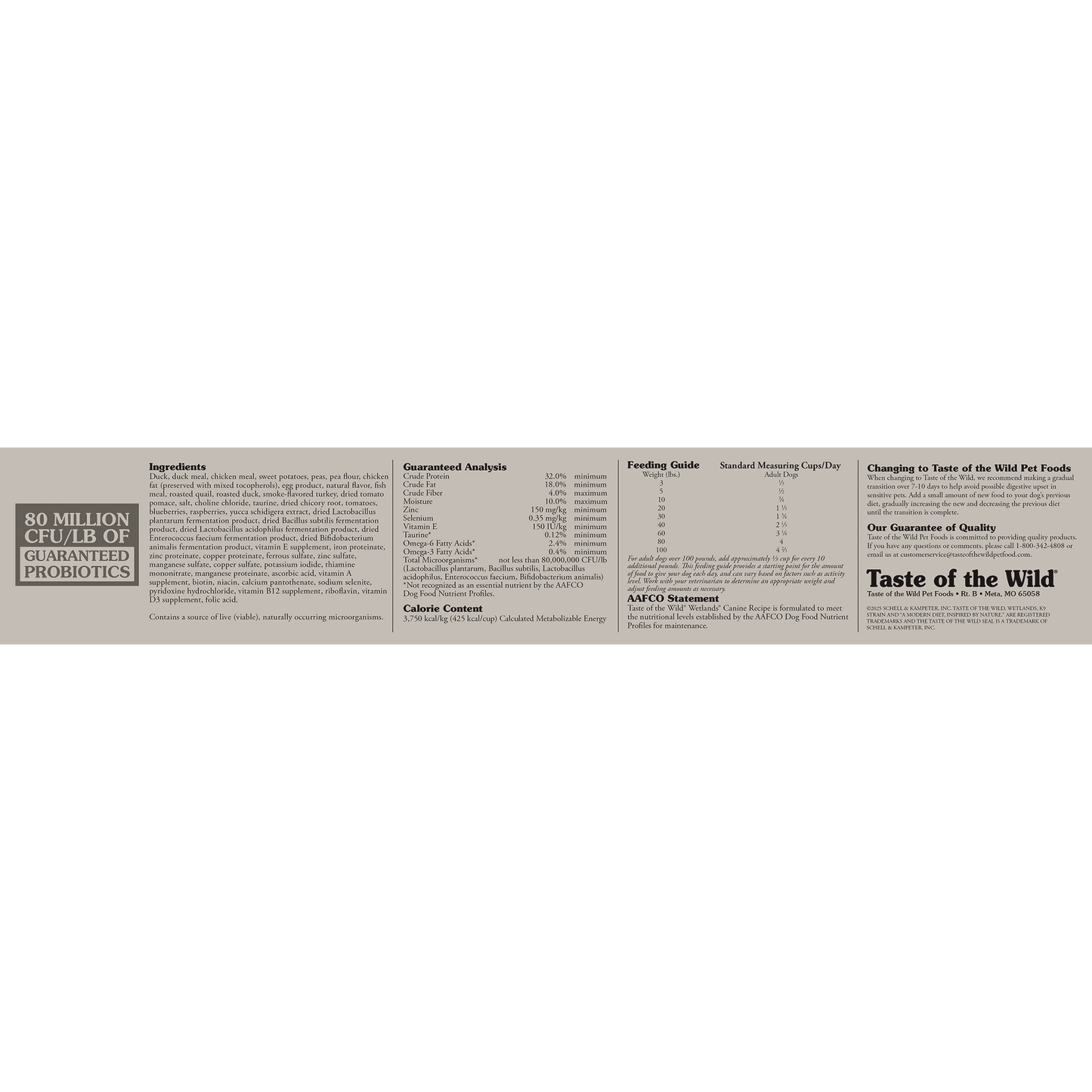 Wetlands Canine Recipe with Roasted Fowl