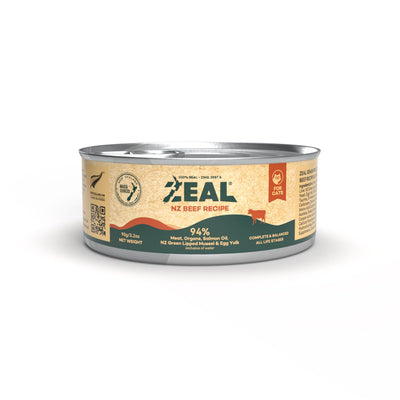 Zeal Grain Free Canned Cat Food 90g (Beef Recipe)